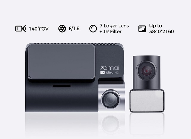 Camera hành trình Xiaomi 70mai A800 4K Dual - quay trước sau, bảo hành 1 năm