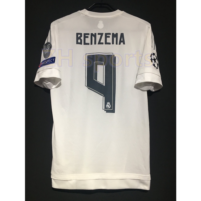 Áo Thun Bóng Đá Đội Real Madrid 15/16 SERGIO RAMOS 4 RONALDO 7 BENZEMA 9 2015 2016