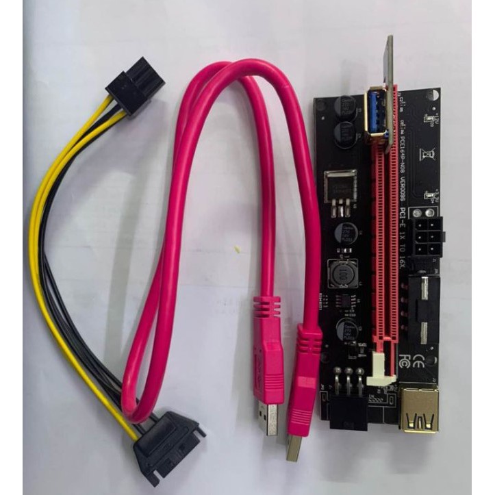 Riser - Dây riser PCIE 1x to 16X Ver 009 có Led