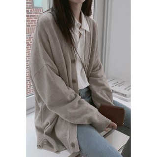 (Sẵn size S M) Áo len cardigan be đen Hàng Quảng Châu