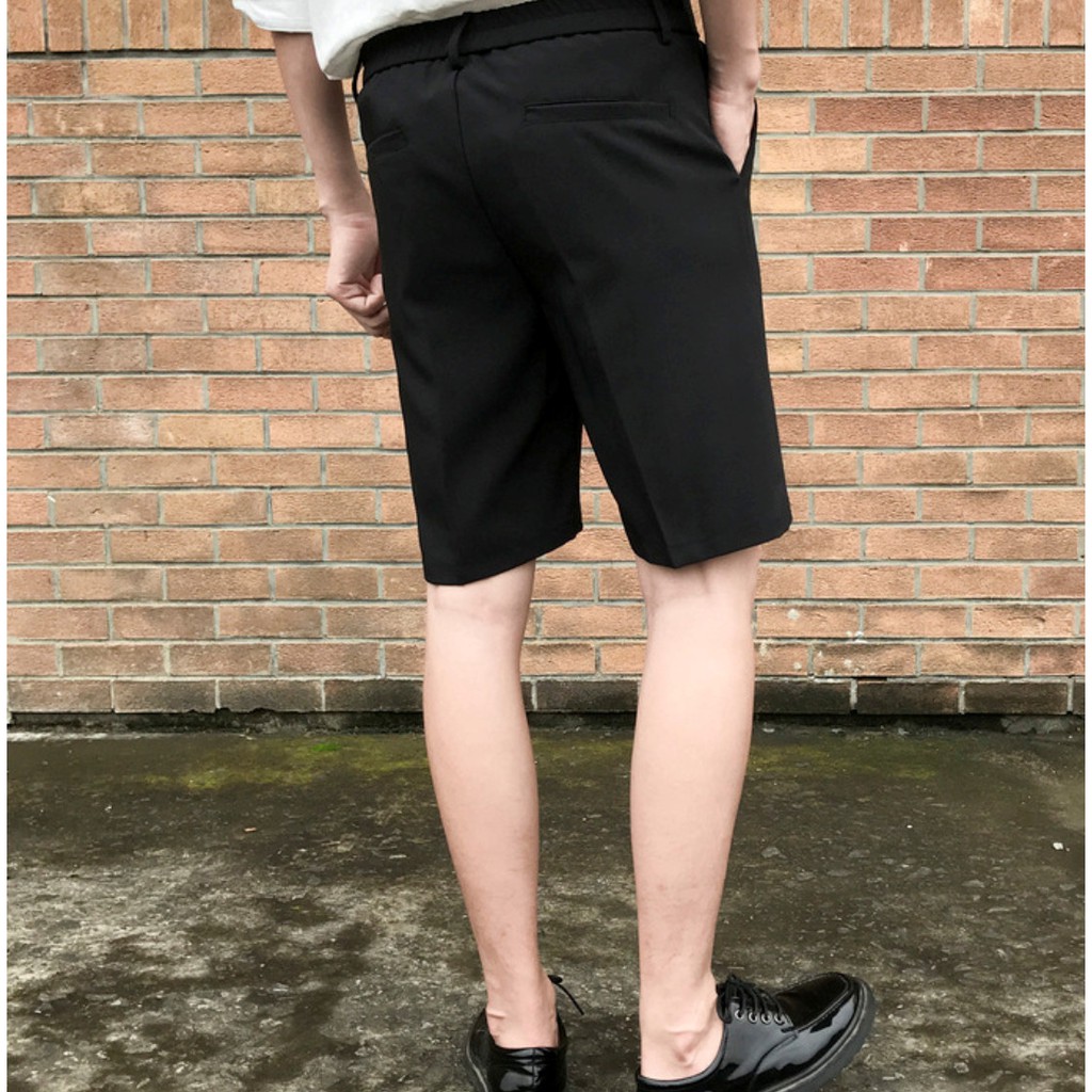 [   Welcome    ] Quần Short Đùi Tây Âu Vải Nam Màu Đen Phong Cách Hàn Quốc Hot Hè 2021 | BigBuy360 - bigbuy360.vn