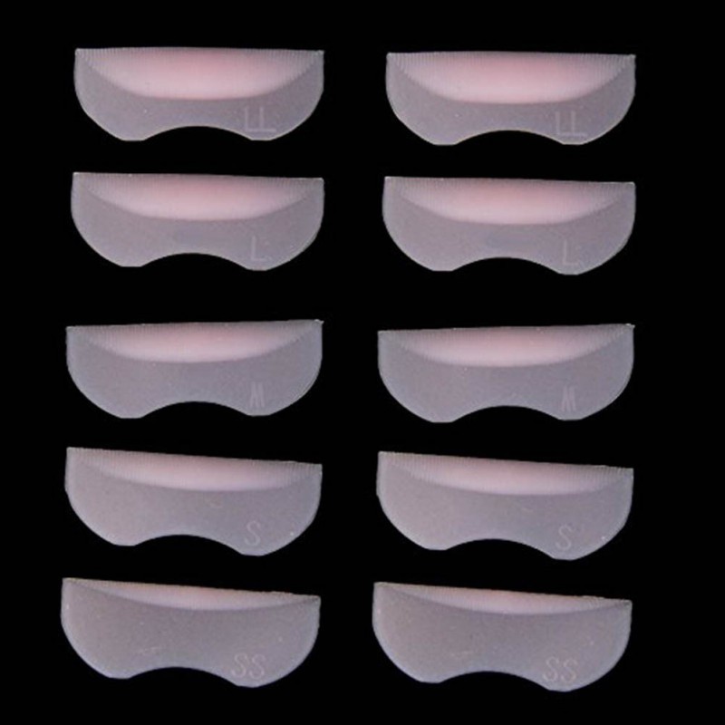 [Hàng mới về] 5 cặp dụng cụ hỗ trợ uốn cong lông mi giả bằng silicon