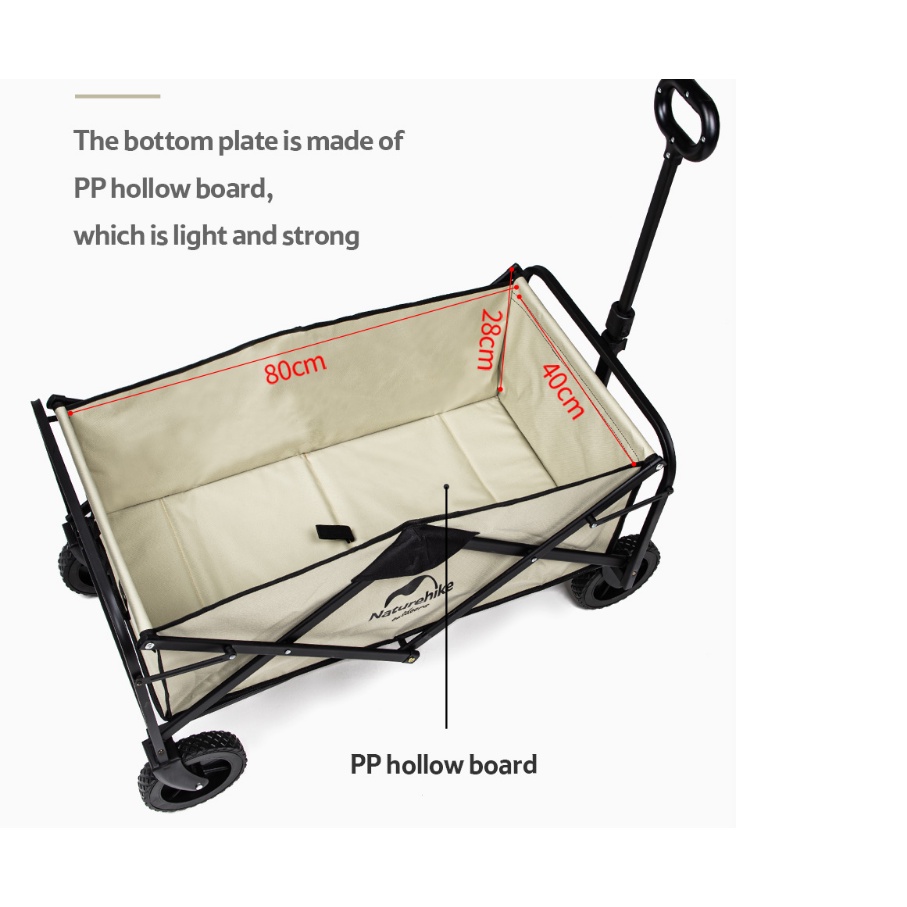 Xe đẩy gấp gọn 90L Naturehike NH19PJ001 chính hãng