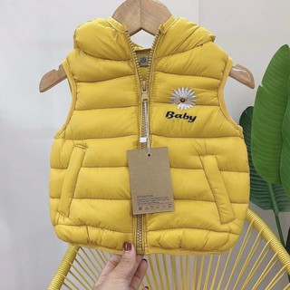 [ Sale sập sàn] Áo phao ghi lê hoa cúc cho bé gái
