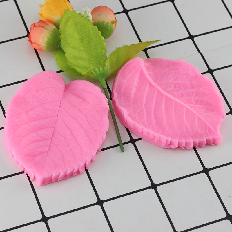 Set 2 Khuôn Silicone Làm Bánh Tạo Hình Cánh Hoa Lá Đẹp Mắt Tiện Dụng