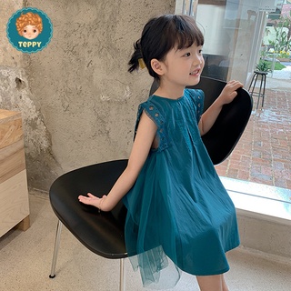 Đầm tiệc cho bé màu xanh cổ vịt