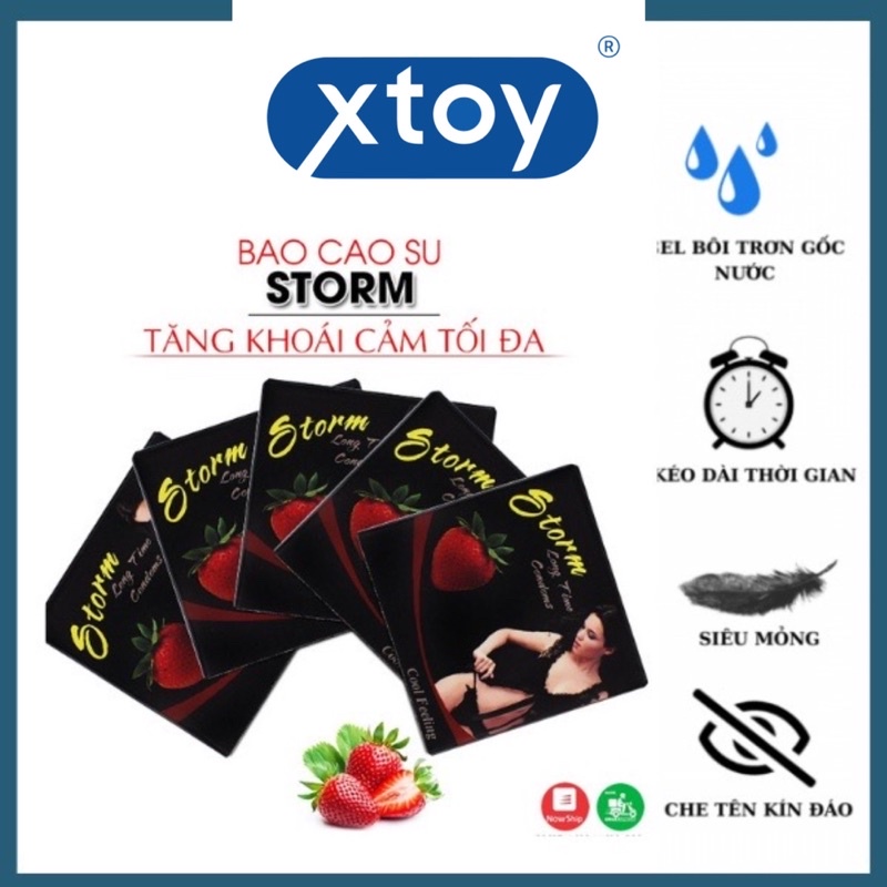 Bao Cao Su Storm Hương Dâu - 7 bi