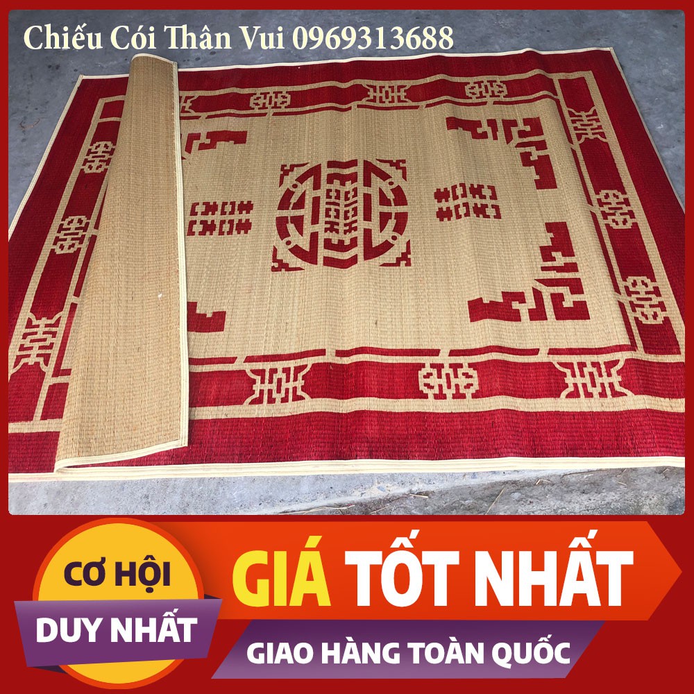 Chiếu Cói ❤️FREESHIP❤️ Chiếu Thái Bình In Gấm  0,8/1m2/1m5/1m6/1m8/2m2