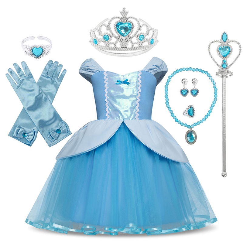 DISNEY Đầm Công Chúa Bạch Tuyết / Nàng Tiên Cá Cho Bé 1 Tuổi E27TSBB