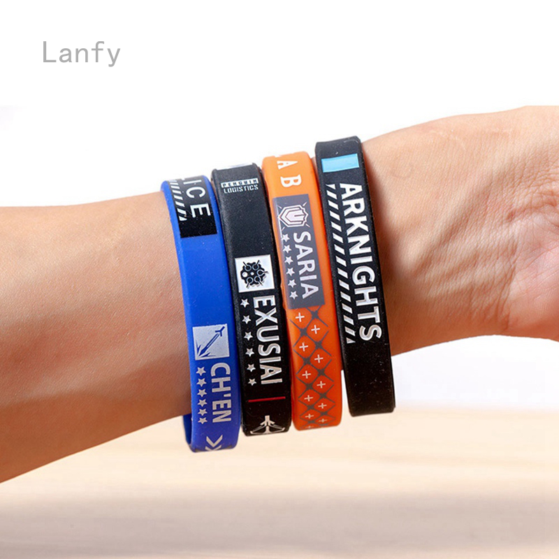 Lanfy1 Vòng đeo tay bằng silicon phong cách Anime arknights cao cấp