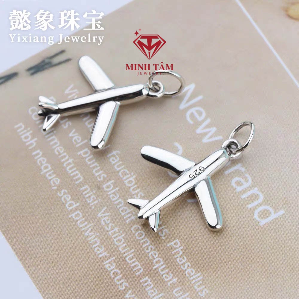 Charm máy bay bạc S925,charm treo máy bay bạc Thái S925 Minh Tâm Jewelry