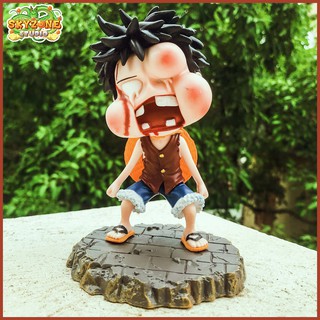 Mô hình chibi luffy bị đấm sưng mặt ( one piece )