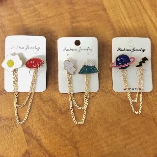 Pin sticker ghim đôi 2 chiếc cài áo túi balo