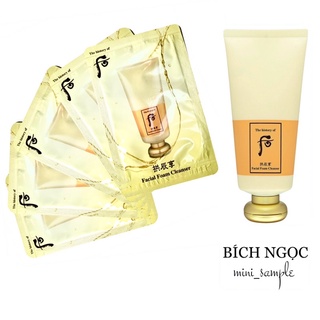 Sữa rửa mặt Whoo vàng Đông y hoàng cung Facial Foam Cleanser sample 4ml