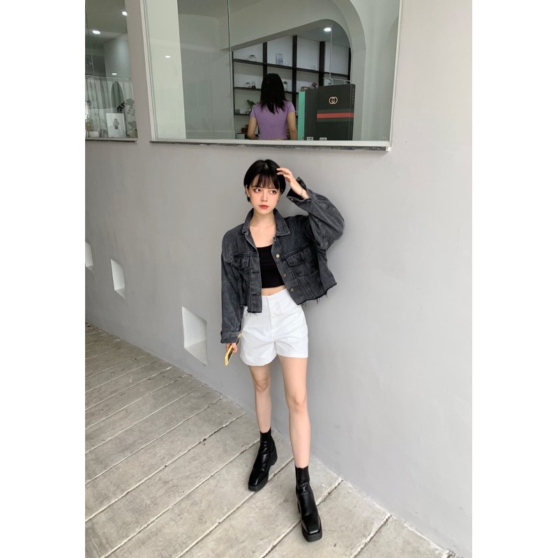 Quần short kaki LEN clothing màu trắng 7425