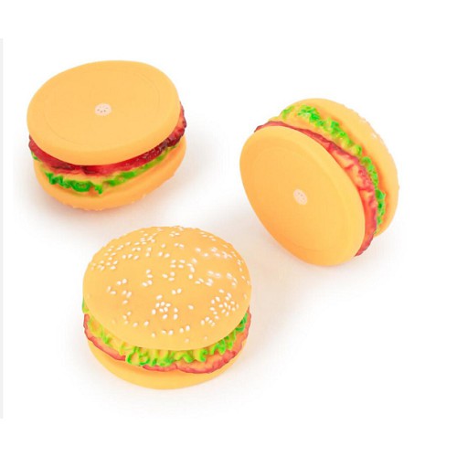 ĐỒ CHƠI HAMBURGER CAO SU CHO CHÓ MÈO