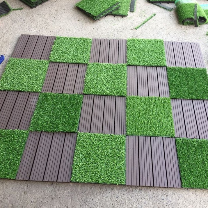 Tấm vỉ nhựa ghép cỏ trang trí ban công-sân vườn