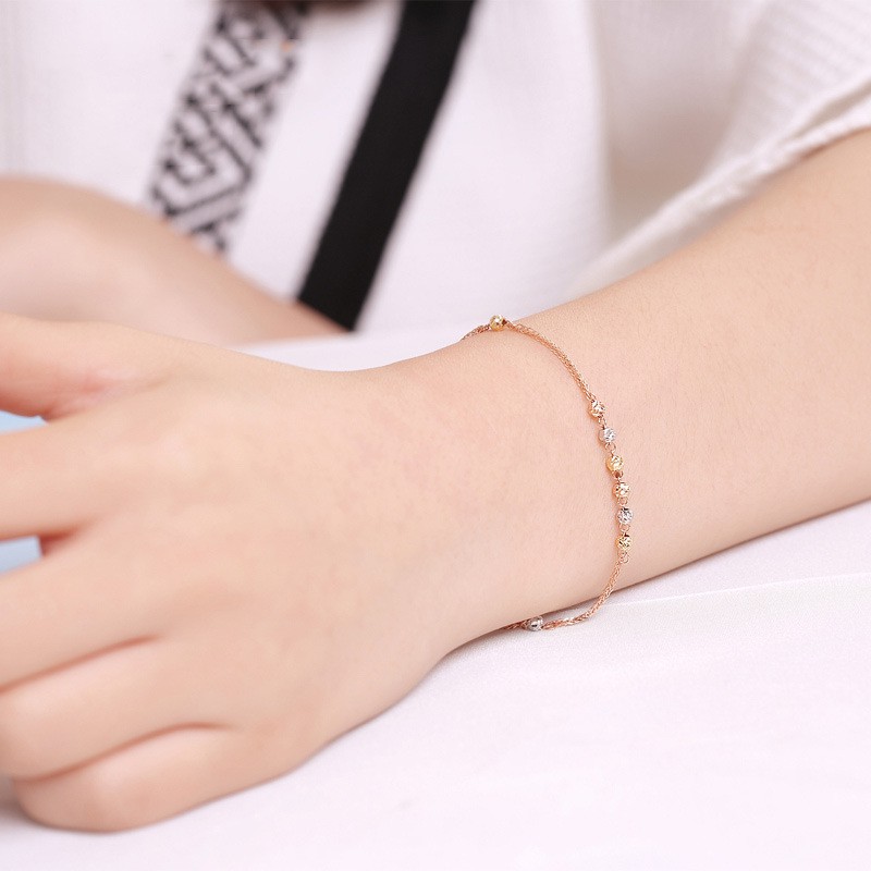 Vòng đeo tay kim loại kiểu dáng sang trọng phong cách Hàn Quốc dành cho nữ