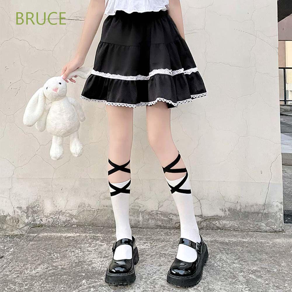 BRUCE Vớ cotton dài đến đầu gối phong cách công chúa lolita Nhật Bản đáng yêu nhiều màu sắc cho nữ