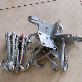 Móc treo quạt trần,móc treo đèn,móc sắt mạ kẽm có đế và không đế