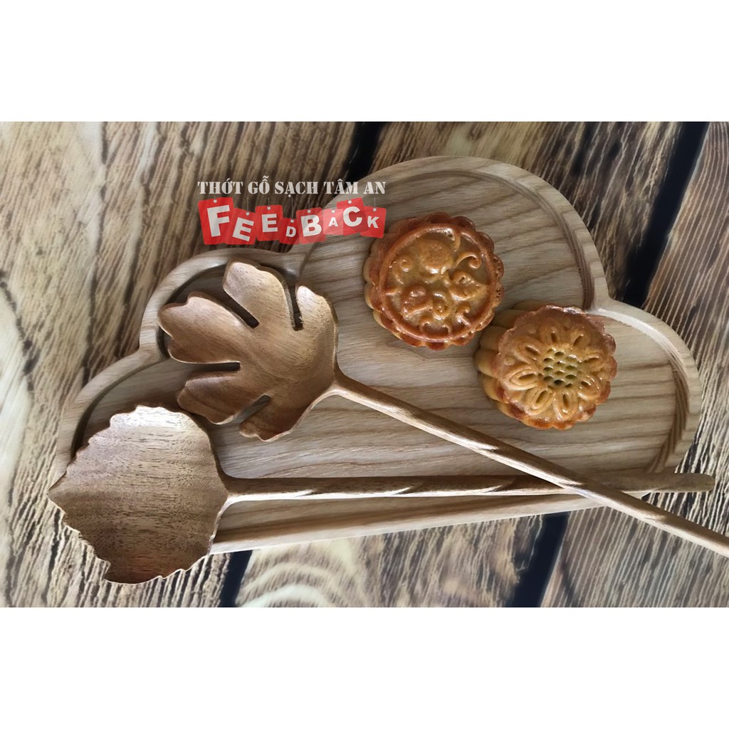 Combo Salad Server Handmade, Bộ Muỗng Nĩa Trộn Salad Bằng Gỗ