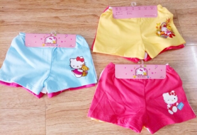 Set 3 Quần chip đùi hello kitty cho bé 8-40kg☘️Thun cotton chính phẩm