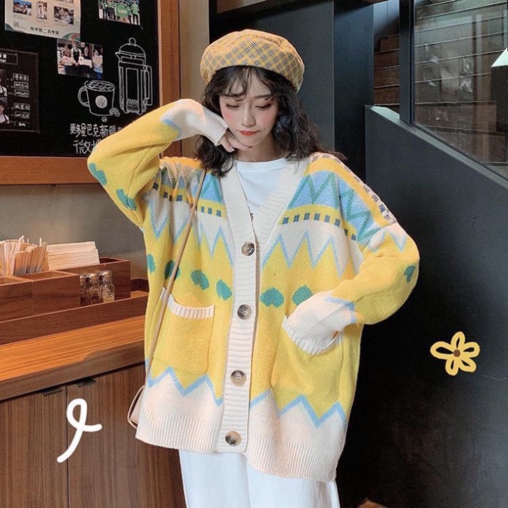 Áo Cardigan Họa Tiết Đơn Giản Dễ Thương, Áo Cardigan khoác nhẹ chất liệu mỏng Dáng Dài | BigBuy360 - bigbuy360.vn