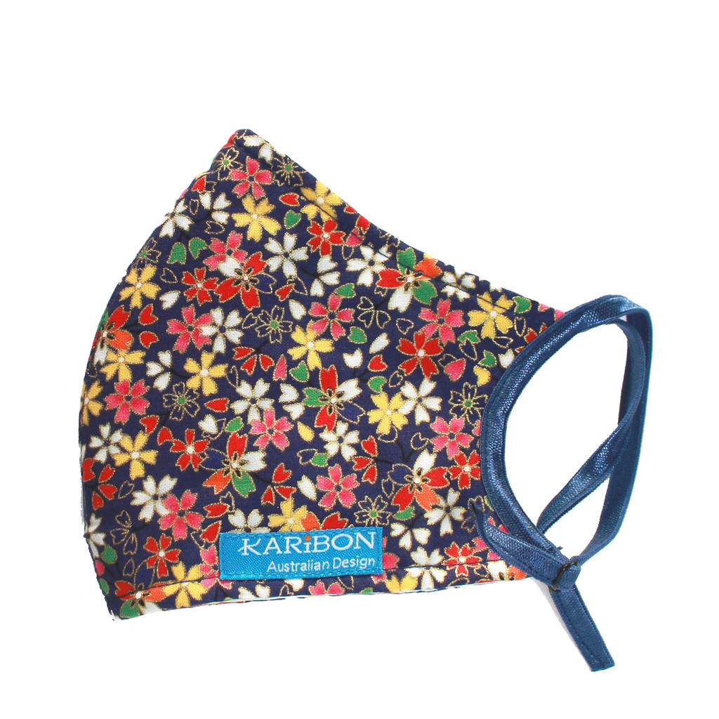 Khẩu trang Karibon Cotton họa tiết Nhật Bản có than hoạt tính 8 lớp phong cách Nhật Bản. | BigBuy360 - bigbuy360.vn