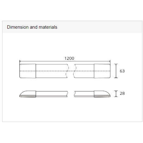 Đèn LED Downlight Bán Nguyệt (KB Batten) 36W Panasonic NNFC5009188, NNFC5009688