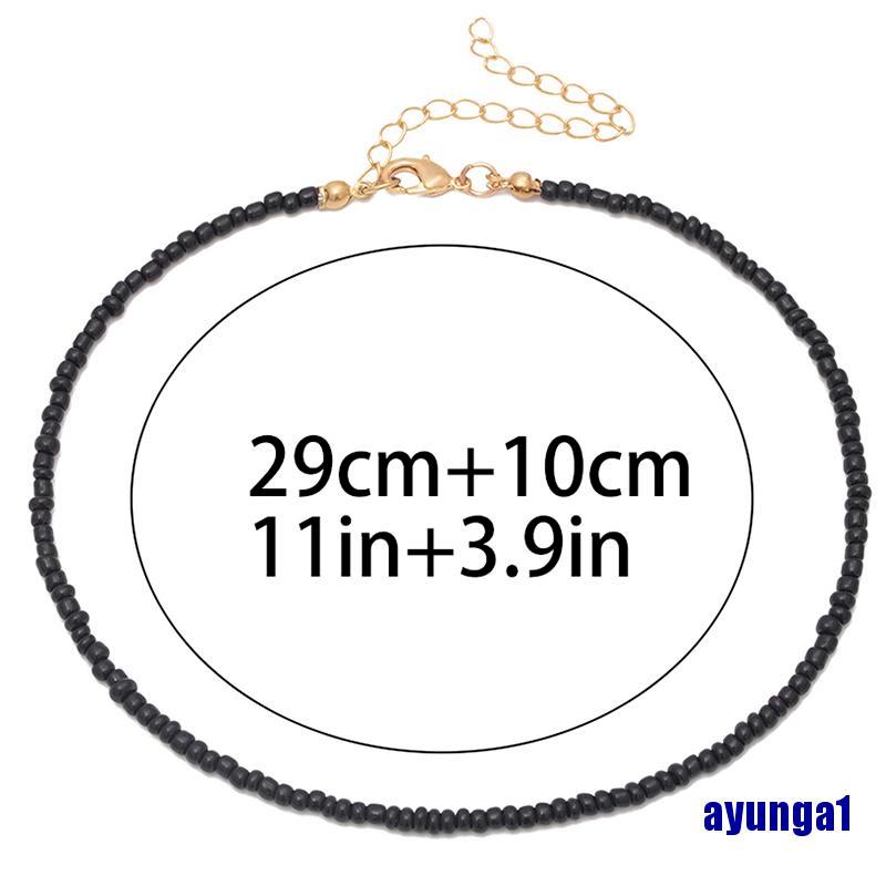 (ayunga1) Fashion Women Bohemia Colorful Beads Pendant Chain Charm Choker Necklace Jewelry