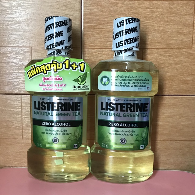 Combo 2 Nước Súc Miệng Trà Xanh Listerine Natural Green Tea 750ml-Thái Lan