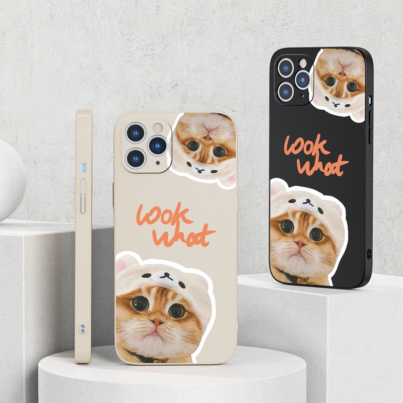 Ốp lưng iphone Ốp điện thoại Silicon mềm hình mèo đáng yêu thích hợp cho iPhone 11Pro Max 13 12 11 Mini Pro X XR XS Max 7 8 Plus