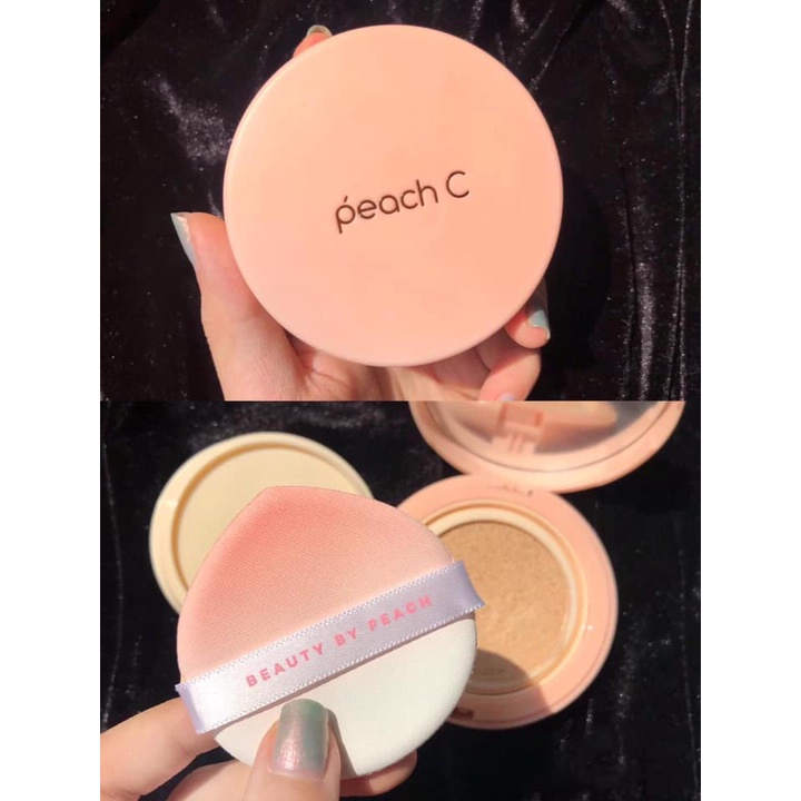 PHẤN NƯỚC DƯỠNG ẨM CHO LỚP NỀN TRONG VEO HOÀN HẢO PEACH C HONEY GLOW COVER CUSHION 15G CHÍNH HÃNG - 9874