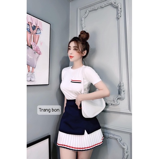 Set áo phông + chân váy