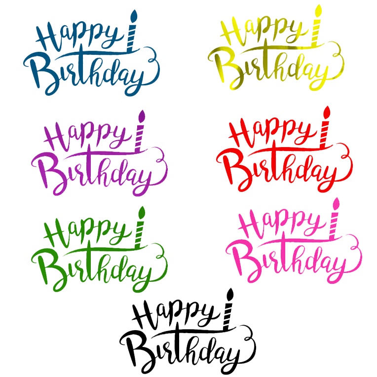 Decal Trang Trí Dán Tường Dán Bóng - Decal Sinh Nhật In Chữ Happy Birthday
