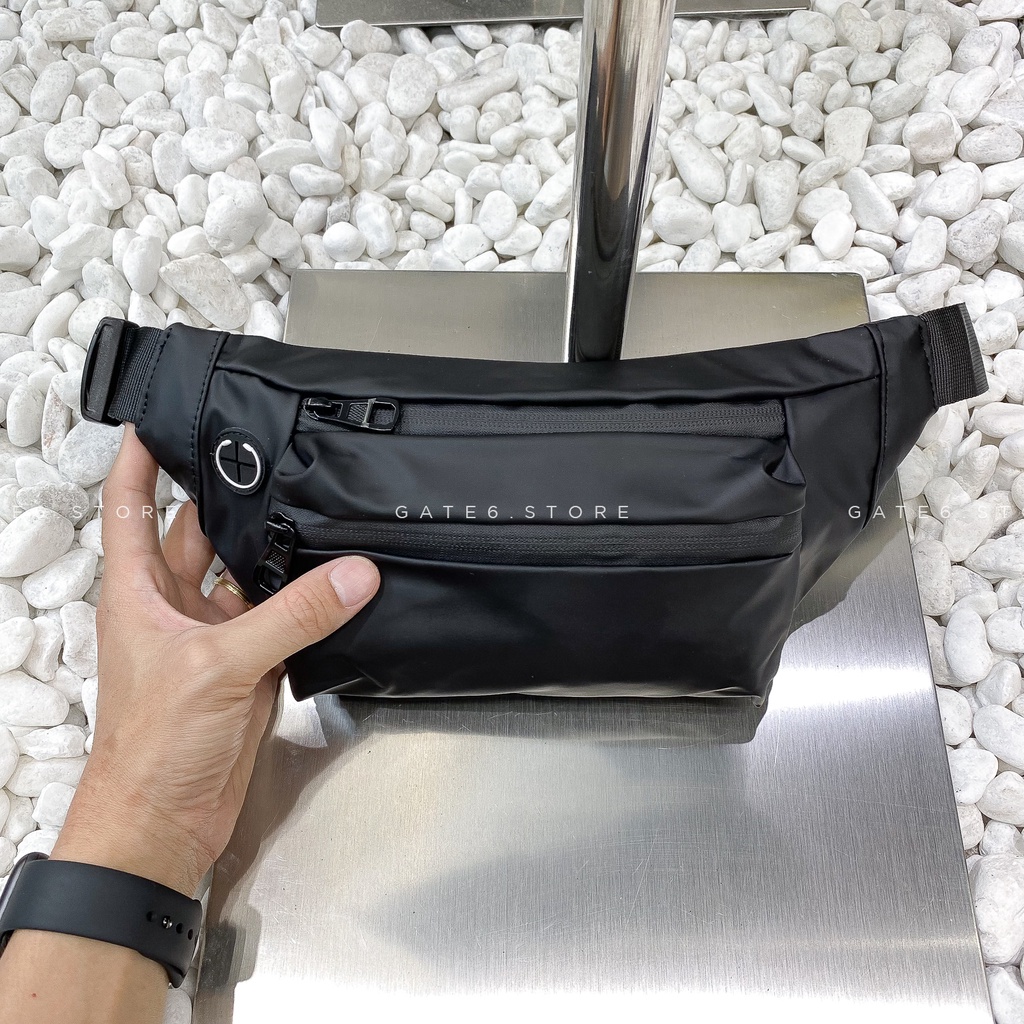 Túi đeo chéo Nam Nữ vải poly chống nước, 3 ngăn lớn GATE6 - 8202