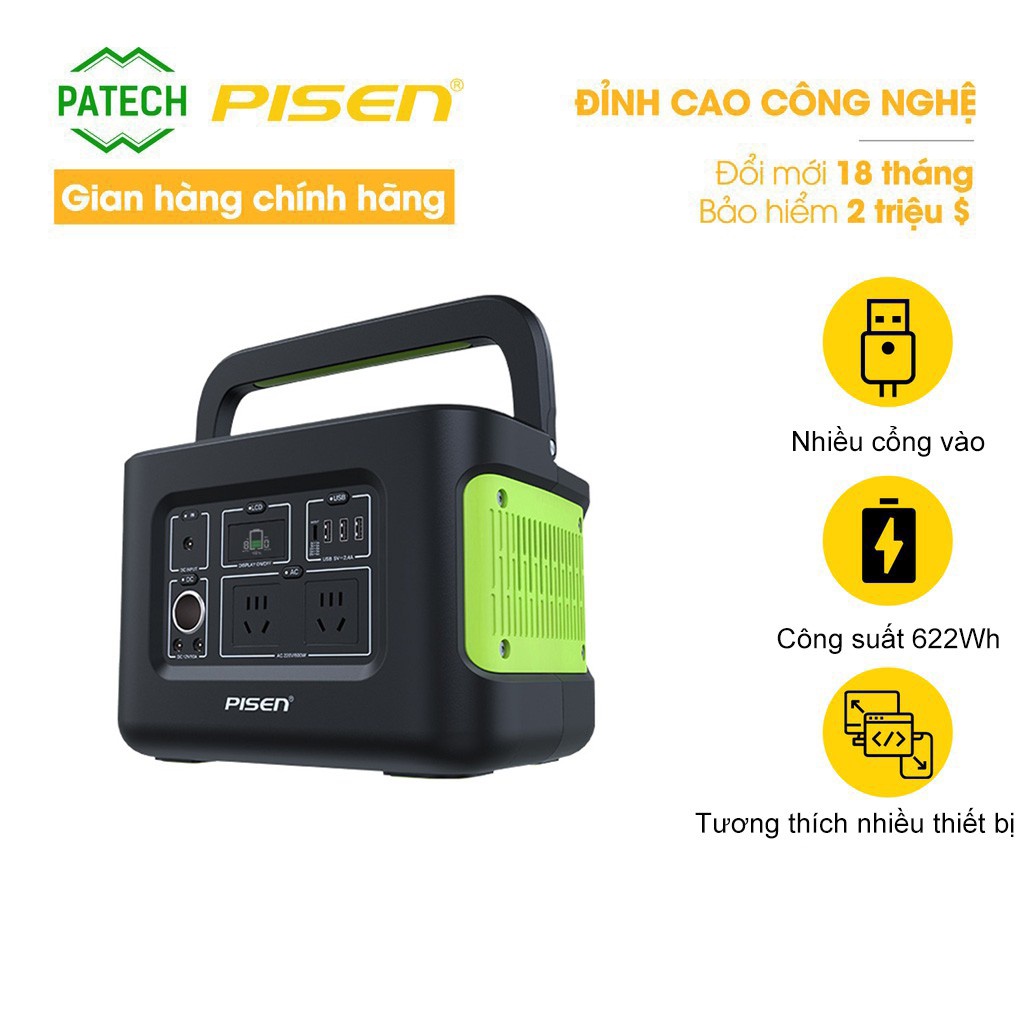 Sạc dự phòng PISEN Power Station 622Wh PS-CL025C54CN - Bộ nguồn di động đa năng - Hàng chính hãng