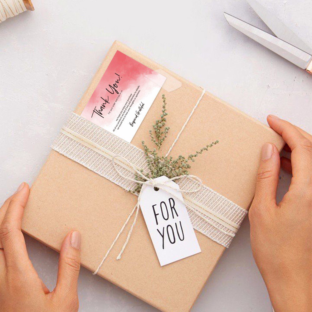 Set 30 Thẻ Đánh Dấu Sách In Chữ Thank You For Your Order