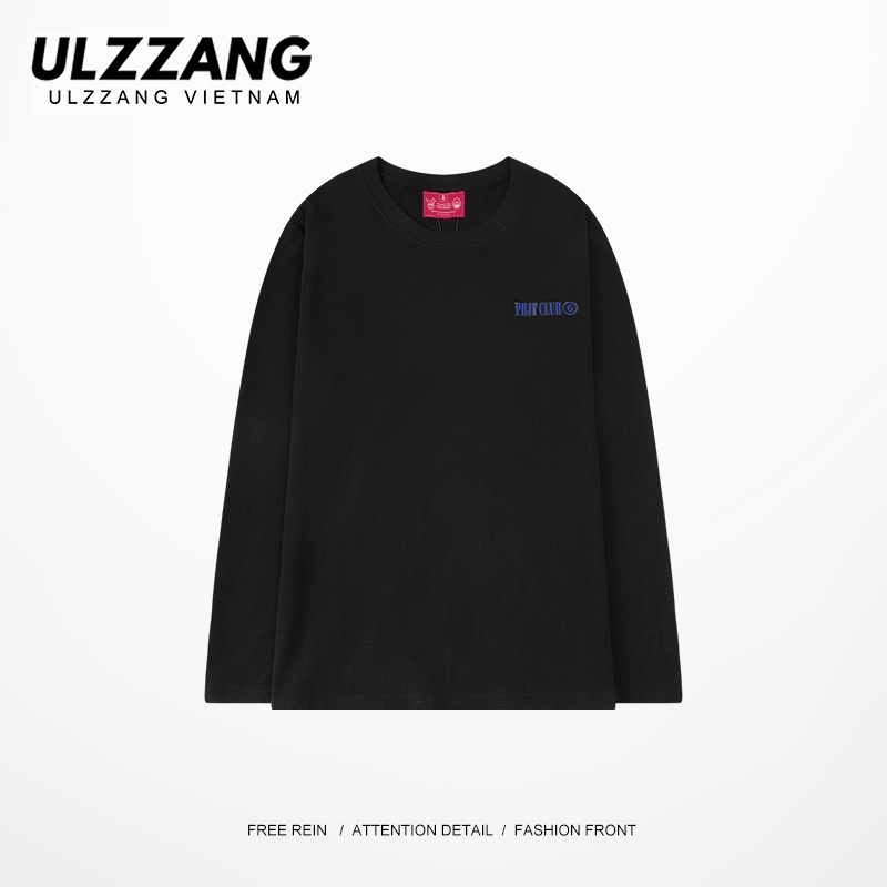 Áo thun dài tay Ulzzang cotton 100% dáng unisex form rộng in hình Prit Club