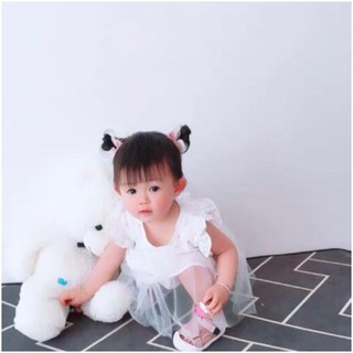 Kẹp tóc giả cây dừa cho bé