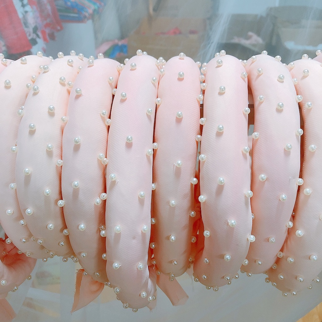 Mấn tròn đính hạt siêu xinh màu hồng