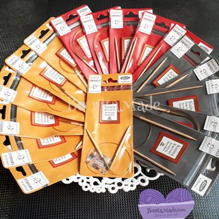 Circular Tulip bamboo knitting needle | Kim đan vòng Tulip Nhật chính hãng 40 60 80cm đủ size | Len sợi Bonitamade