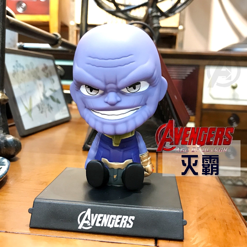 Avengers Spiderman Batman Deedpool Hulk Car Phone Stand Holder Decoration Figure