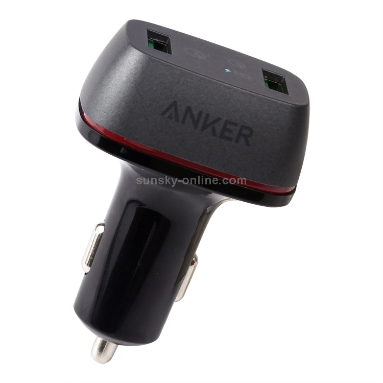 Adapter Sạc Xe Hơi 2 Cổng Anker PowerDrive+ 42W Hỗ Trợ Sạc Nhanh QC 3.0 - A2224 -Đen