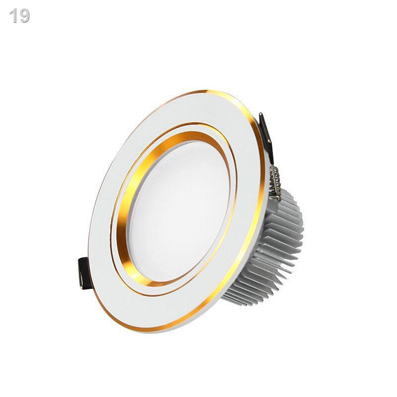 Đèn downlight led vàng có lỗ âm 3w trần 8 cm 7,5 12w5w thùng phòng khách lối đi