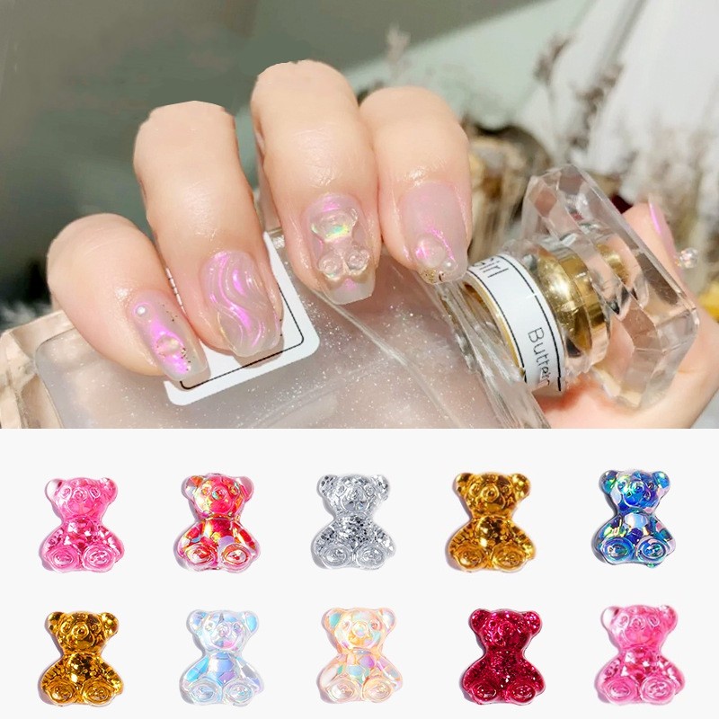 [Hàng mới về] Bộ 10 hạt đá 3d lấp lánh làm đồ thủ công