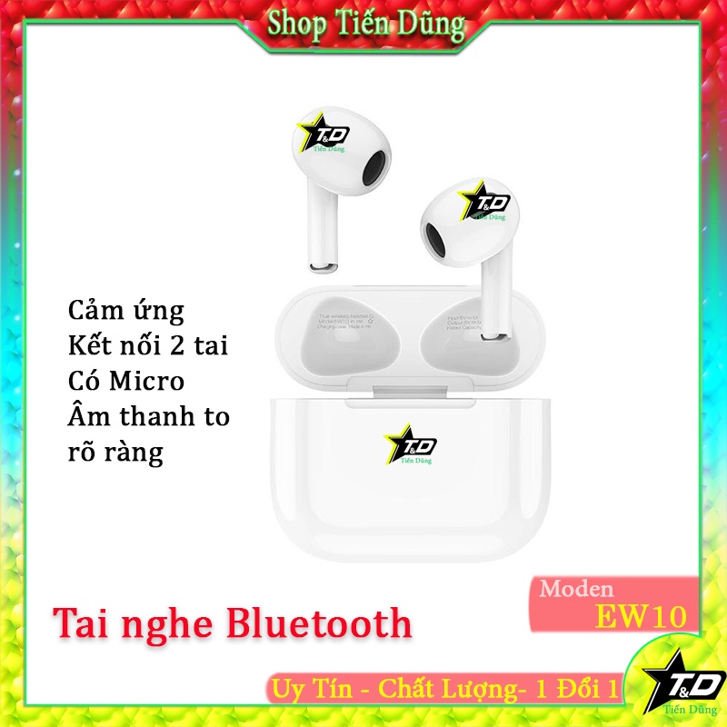 Tai nghe Bluetooth Không Dây Hoco EW10 Dòng 2 Tai Có Micro Cảm Ứng Âm Thanh To Rõ Ràng Chất Lượng Tuyệt Vời
