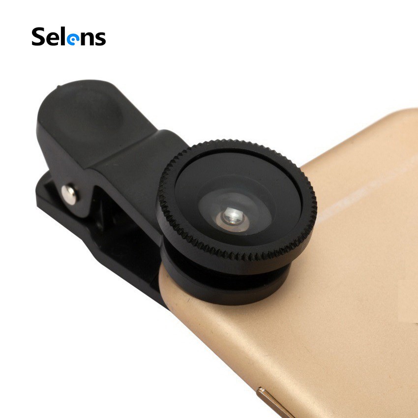 Ống kính Selens 3 trong 1 dạng mắt cá góc rộng macro cho IPhone 6s 6 Samsung HTC