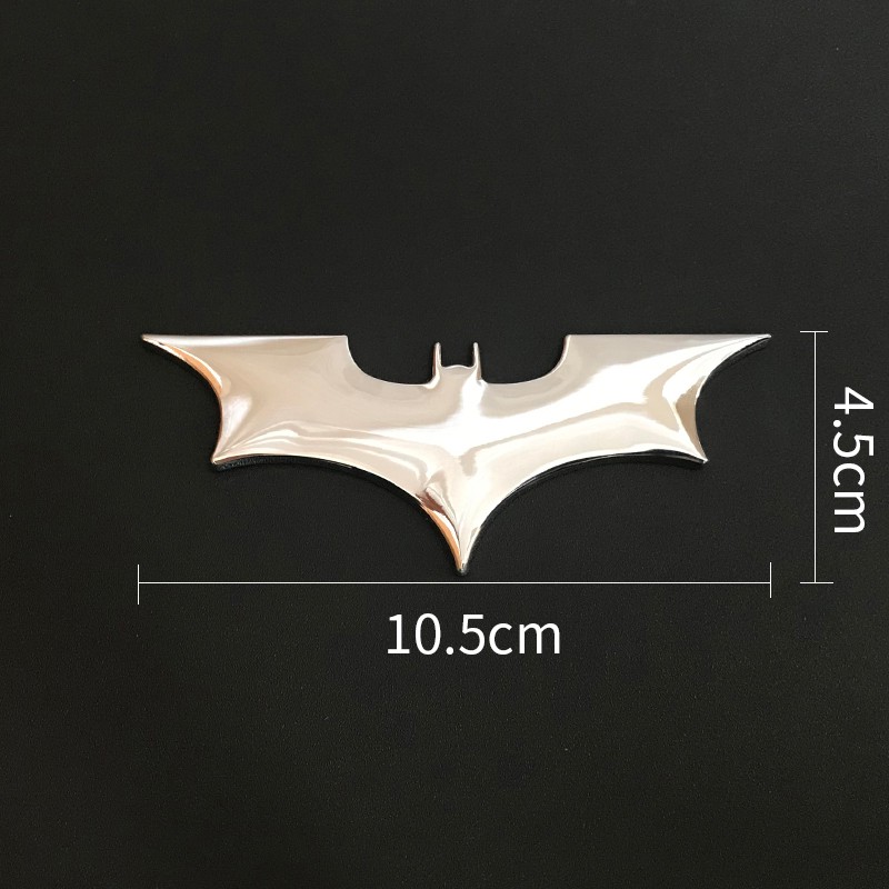 Logo batman Ba Chiều Bằng Kim Loại Dán Trang Trí Thân Xe Hơi
