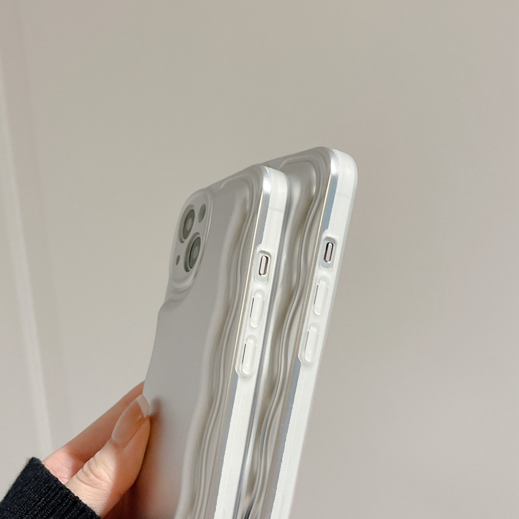 Ốp Điện Thoại Mềm In Hình Sóng Bạc Đẹp Mắt Cho Iphone 12 pro max 11 pro max xs max xr x 13promax 14 pro max 14 plus